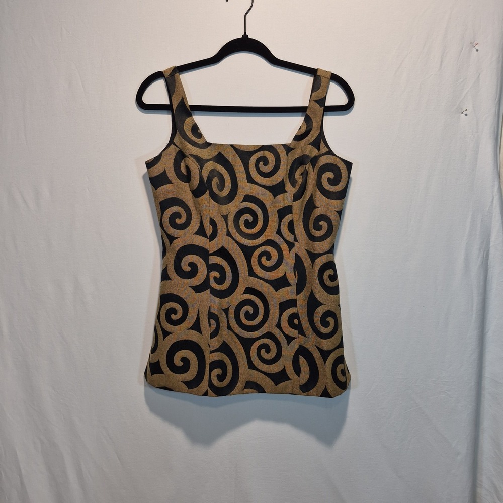 Vintage Linda Segal Womens Top Sz 10 The Nanny Whimsygoth Art Deco Revival